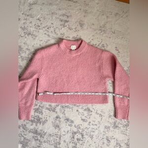 Pink Women's crop wool Sweater
